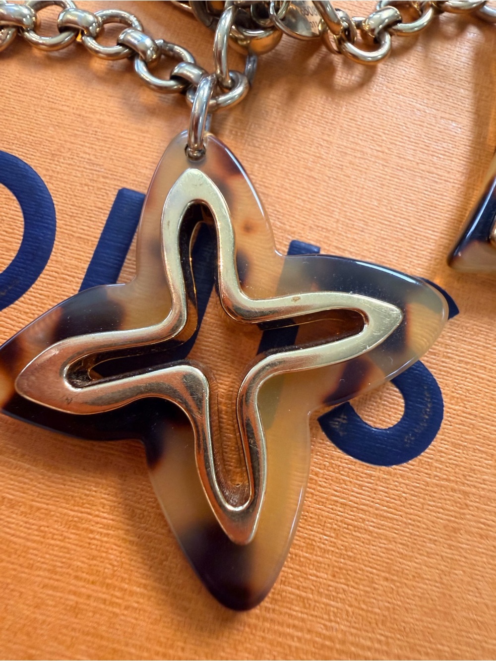 Louis Vuitton Tortoiseshell and Gold Monogram Charm Keychain - Picture 3 of 6